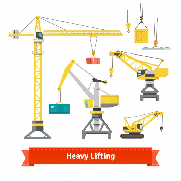 Heavy lifting crane stock image