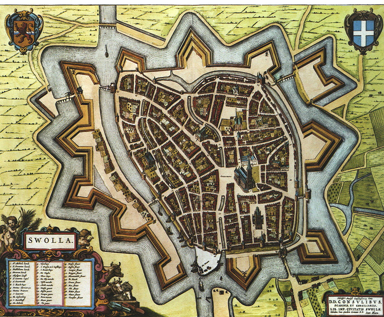 Historical map of Zwolle